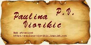 Paulina Viorikić vizit kartica